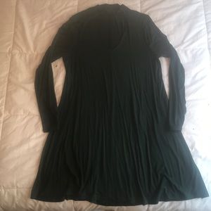 green long sleeve tee shirt dress